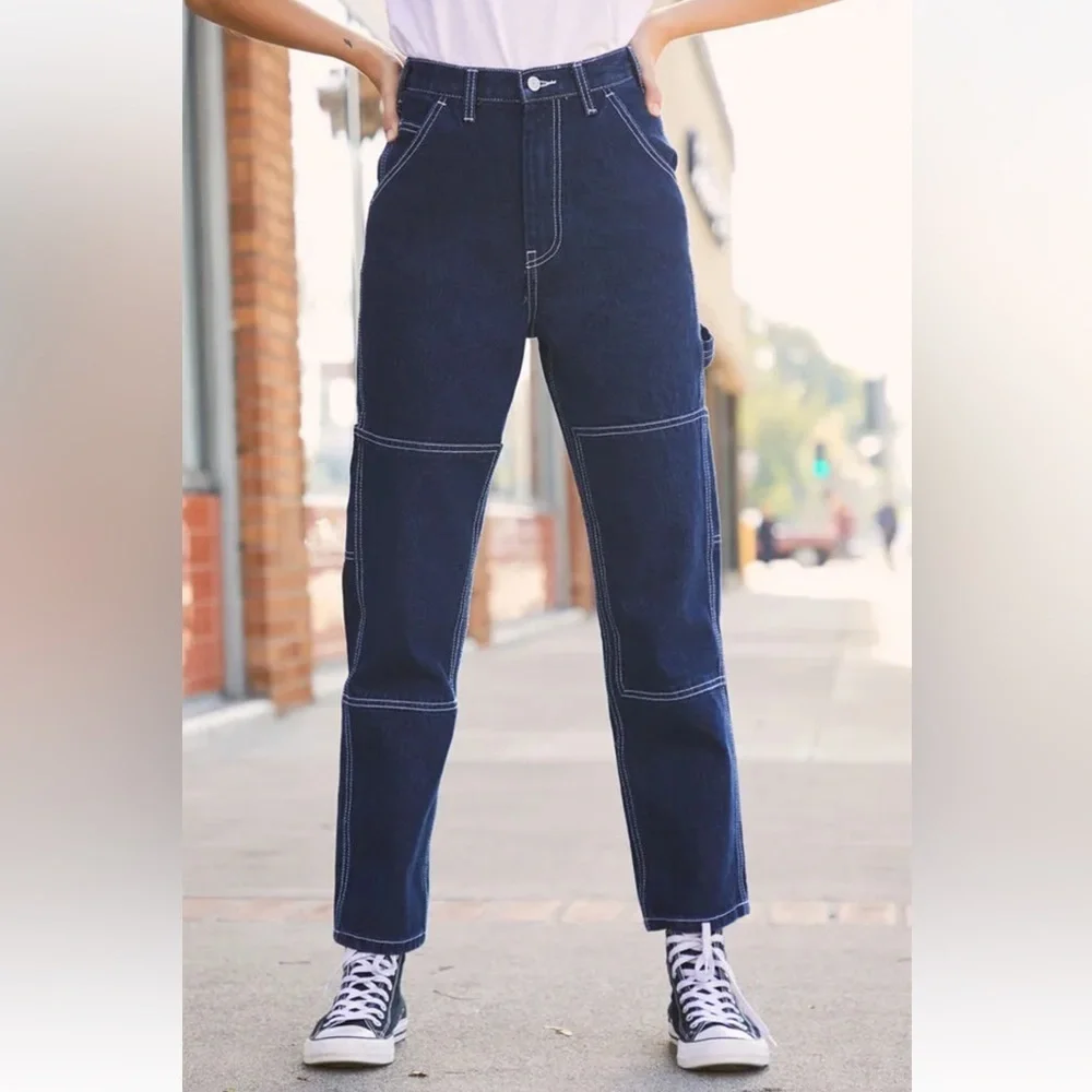 Brandy Melville Ariana Painter Cargo Jeans Small Carpenter Straight Leg